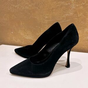 Vince Camuto Kamerna Women’s Black Suede Slip On Pumps